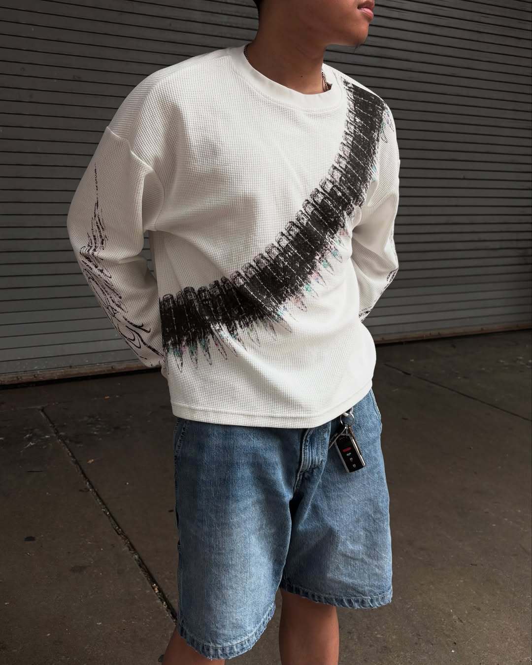 Y2K Bullet Letter Print Long Sleeve T-Shirt