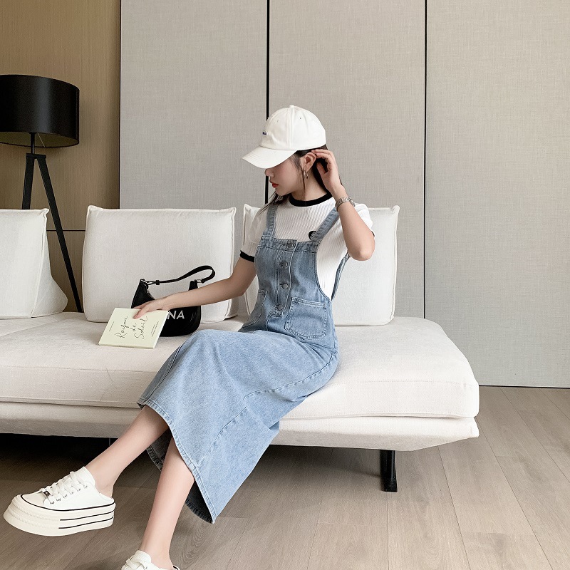 Women's Denim Suspender Dress