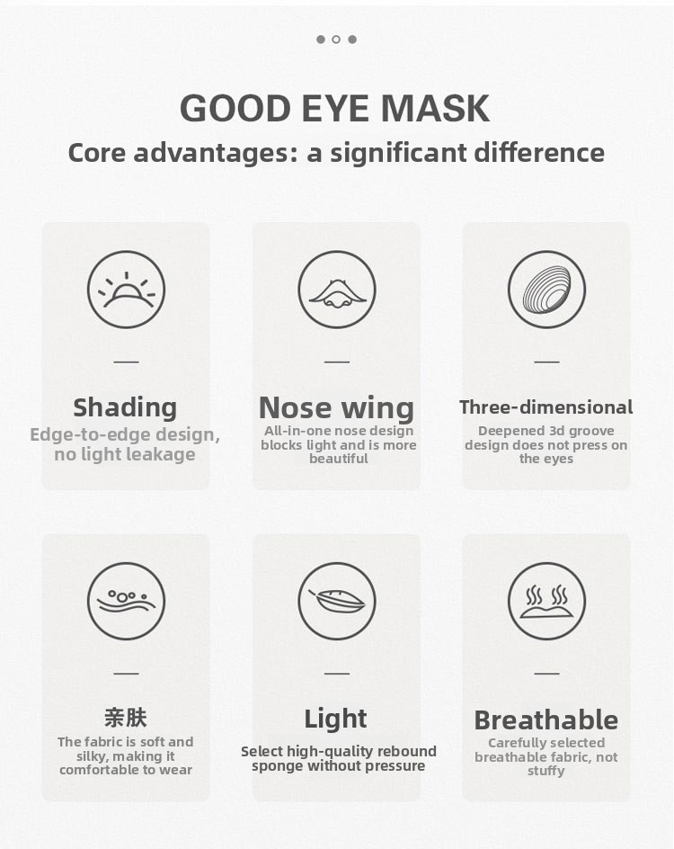 3D Contoured Memory Foam Sleep Eye Mask