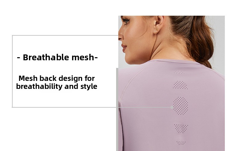 Loose Mesh Yoga Cover-Up Long Sleeve Top