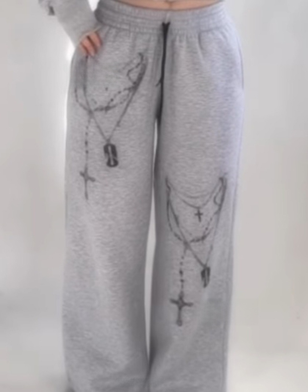 Printed Zipper Hoodie and Sweatpants Set