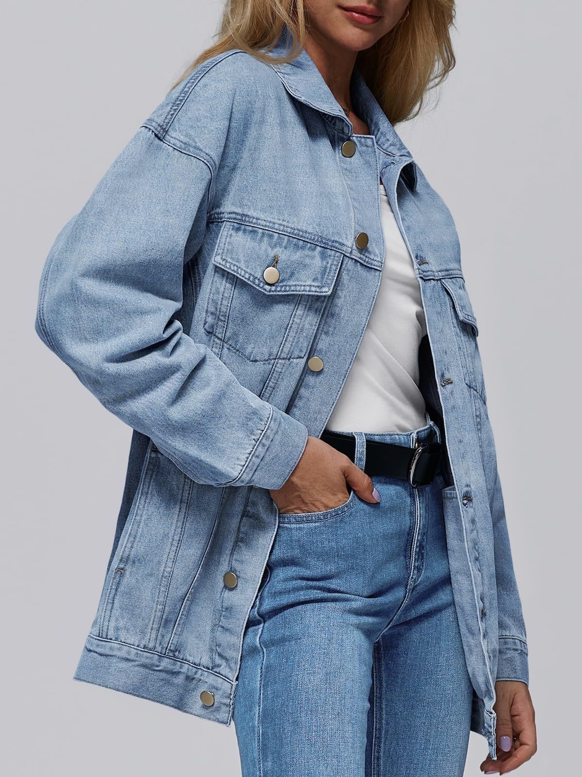 Women's Denim Button Front Jacket