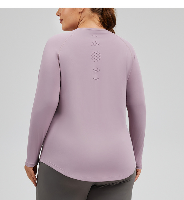 Loose Mesh Yoga Cover-Up Long Sleeve Top