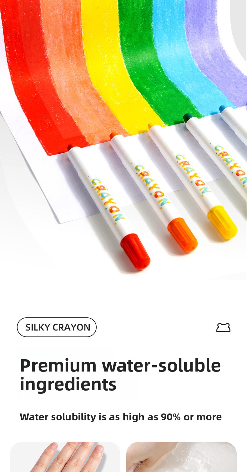 Water-Soluble Twistable Coloring Crayons
