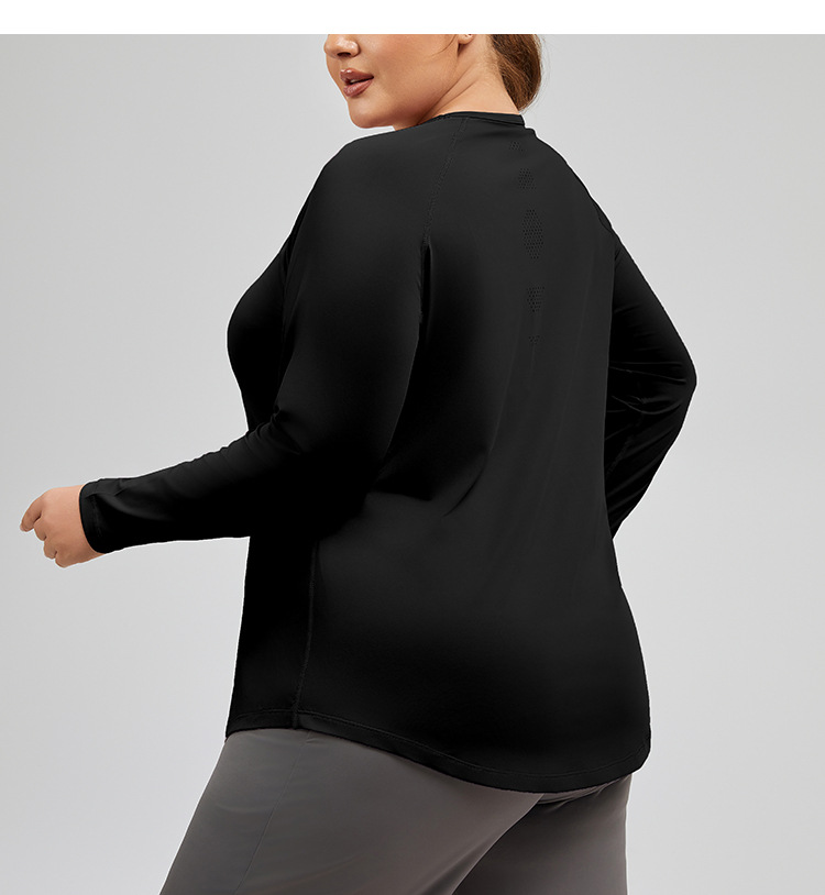 Loose Mesh Yoga Cover-Up Long Sleeve Top