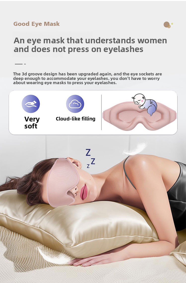 3D Contoured Memory Foam Sleep Eye Mask