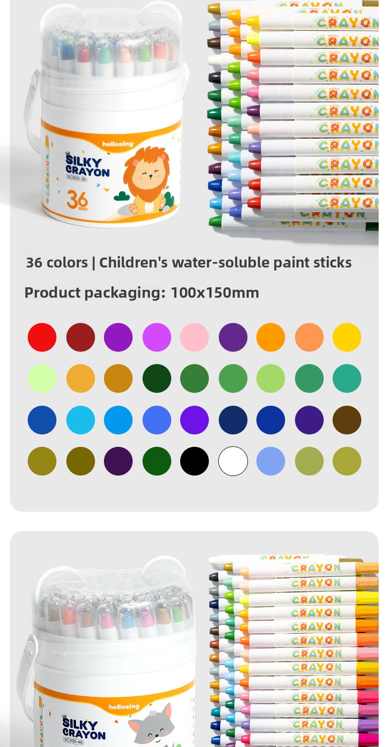 Water-Soluble Twistable Coloring Crayons
