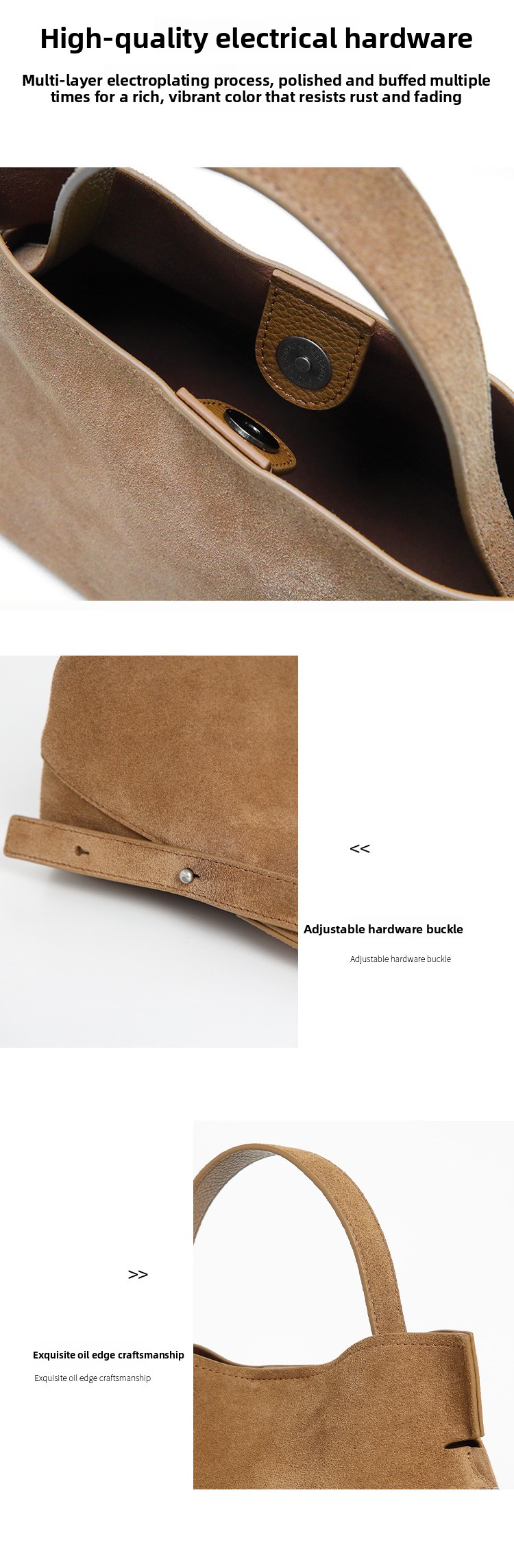 Women's Suede Crossbody Bag