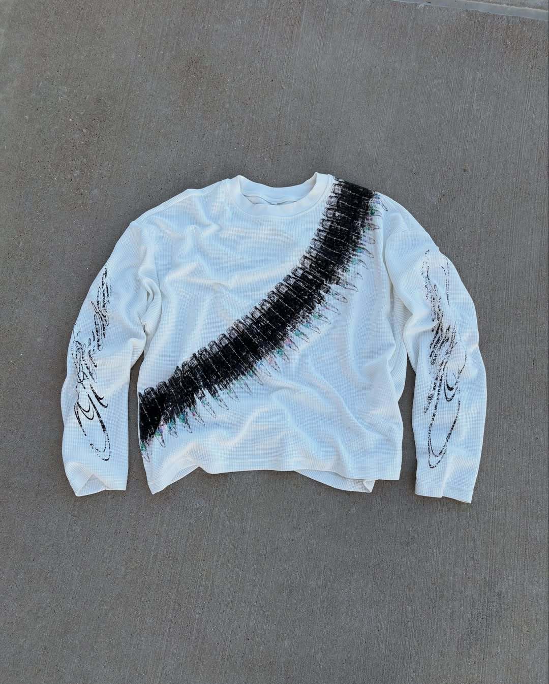 Y2K Bullet Letter Print Long Sleeve T-Shirt