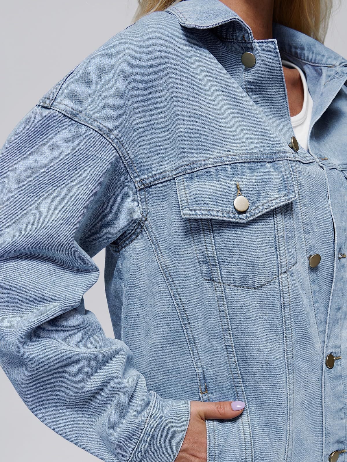 Women's Denim Button Front Jacket