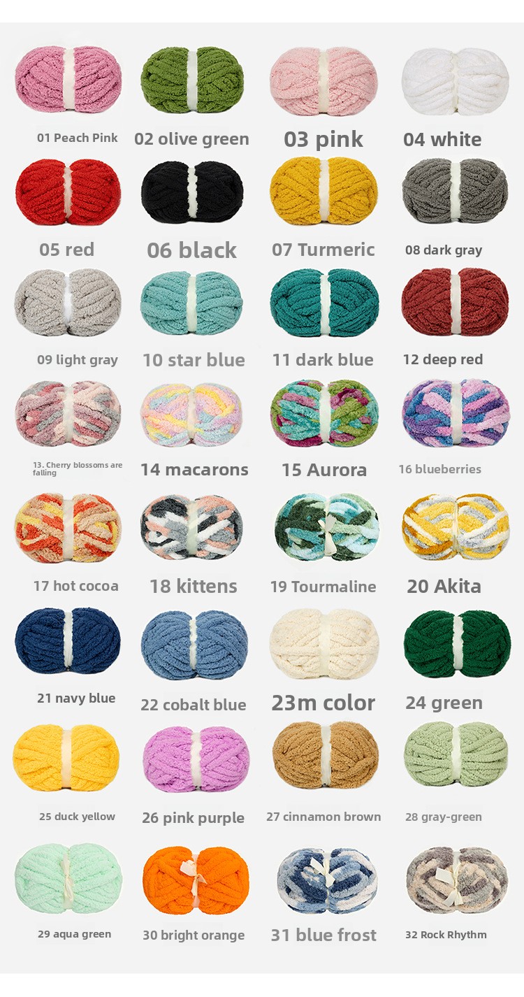 Thick Woolen Ribbon Yarn for Hand Knitting