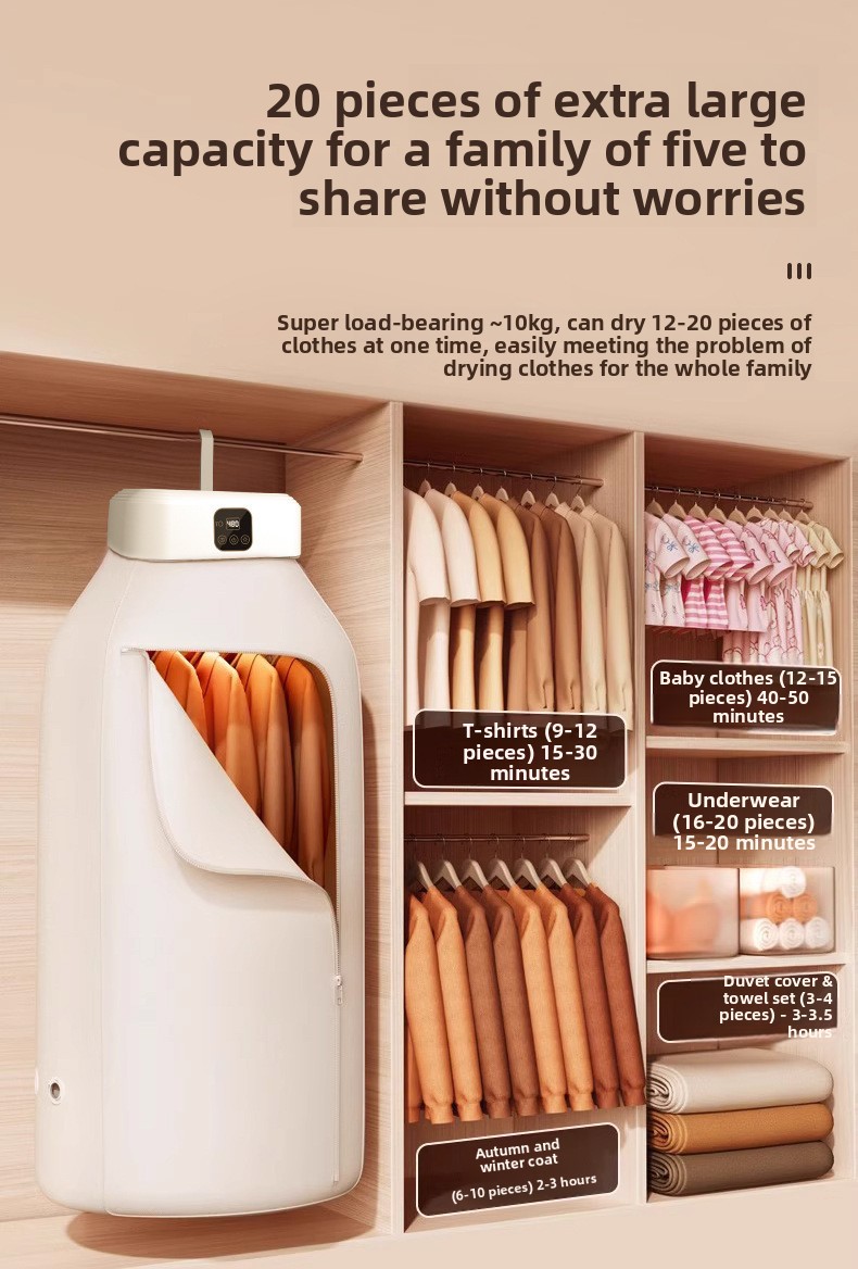 Foldable Portable Clothes Dryer with UV Sterilization