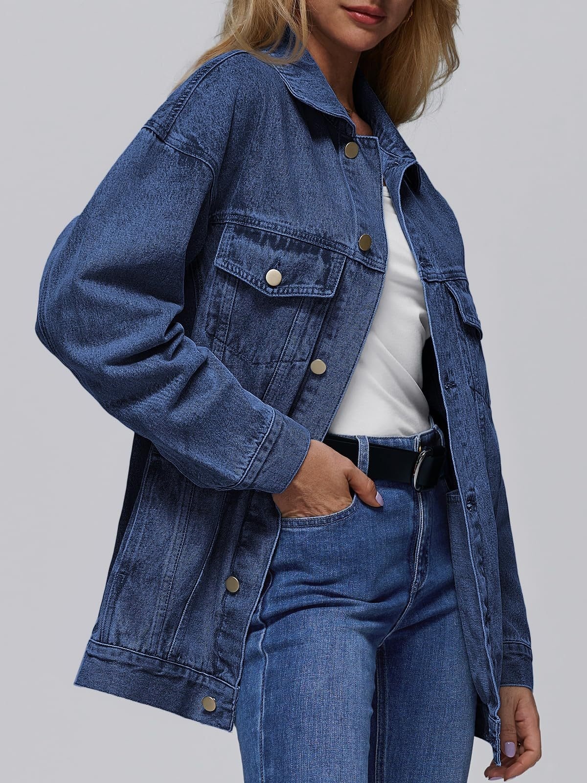 Women's Denim Button Front Jacket