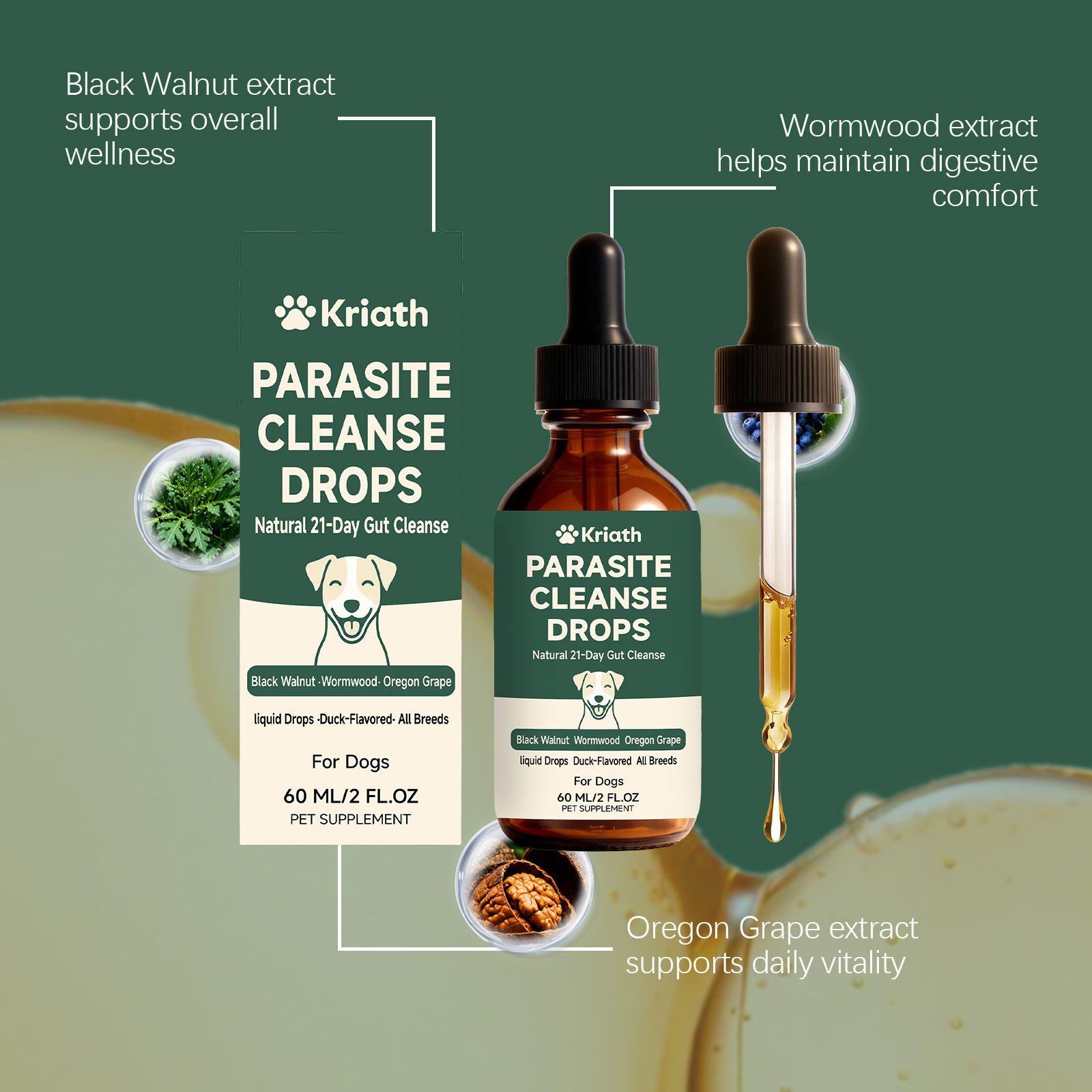 Dog intestinal essential oil drops