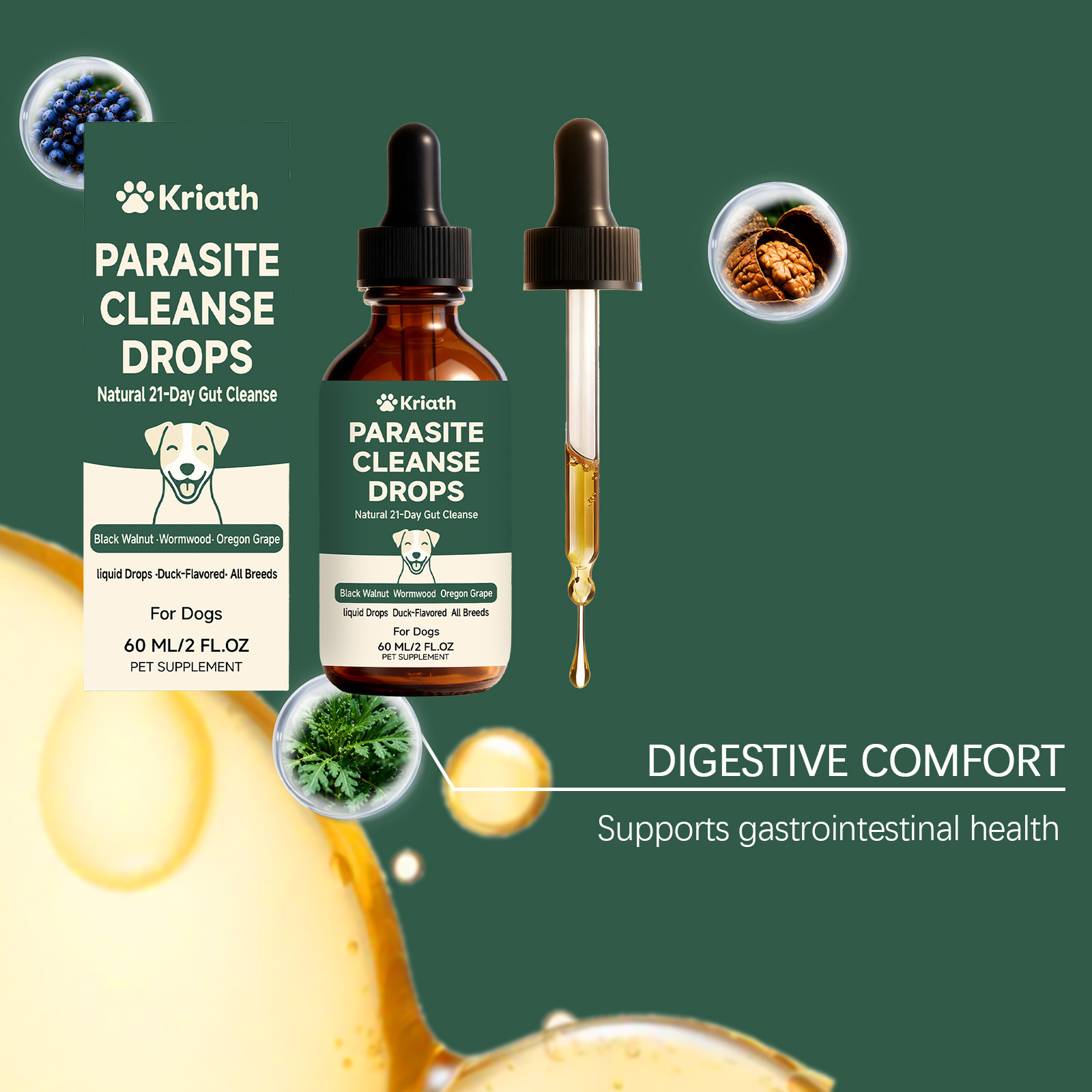 Dog intestinal essential oil drops