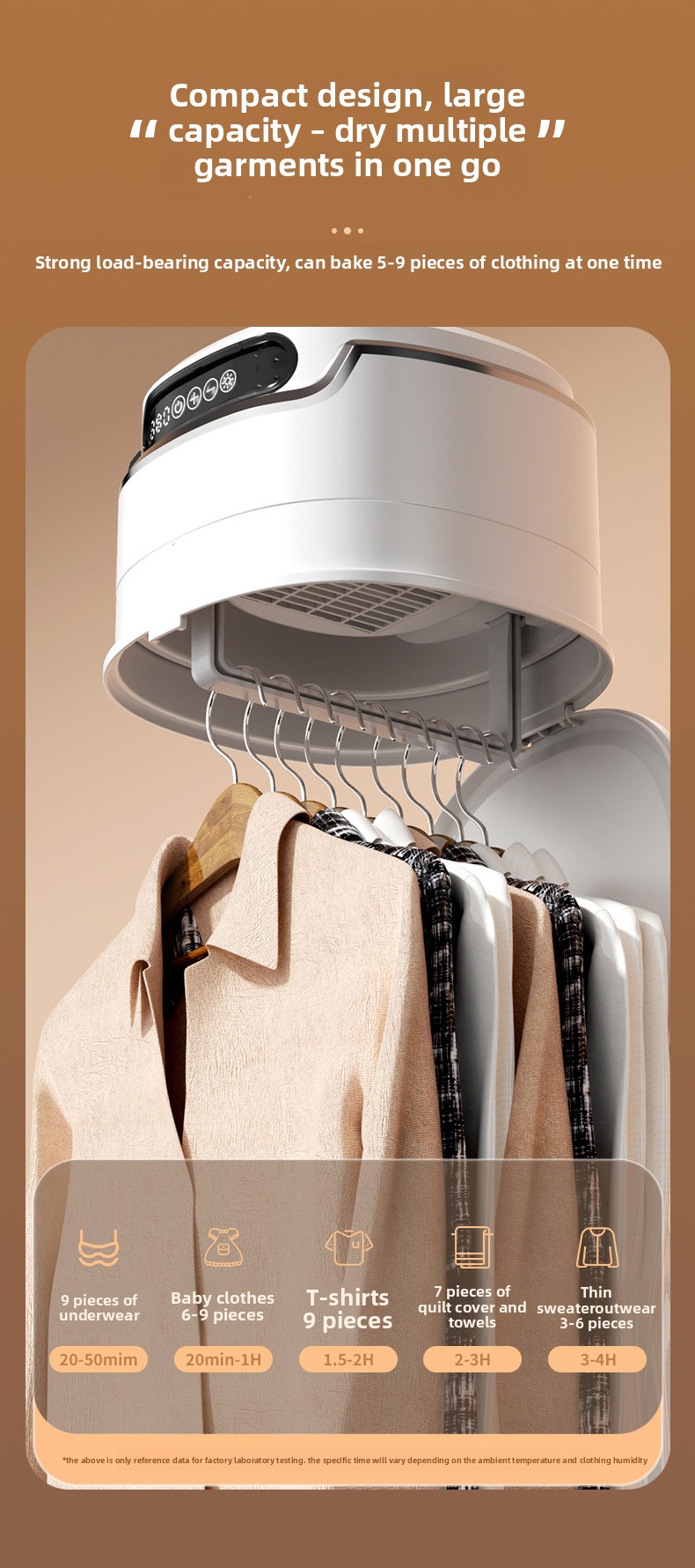 Foldable Portable Clothes Dryer with UV Sterilization