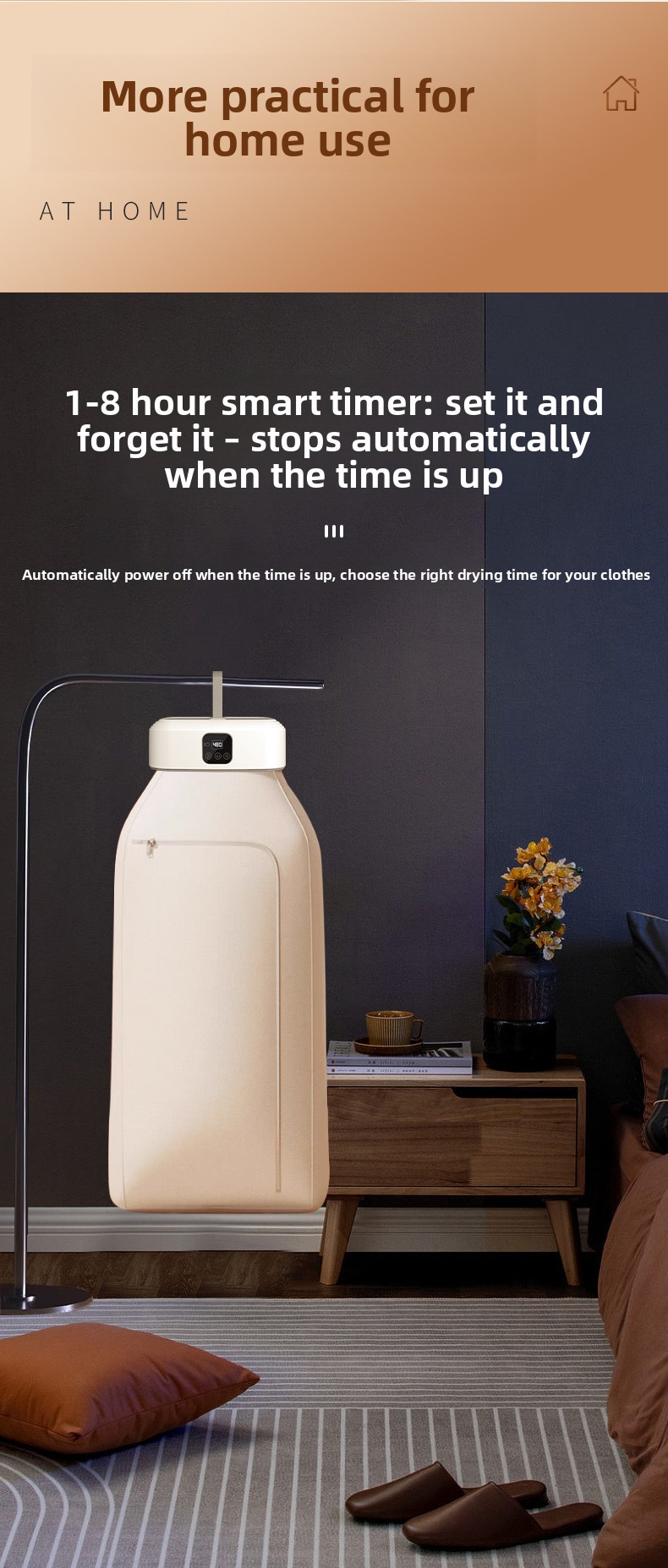 Foldable Portable Clothes Dryer with UV Sterilization