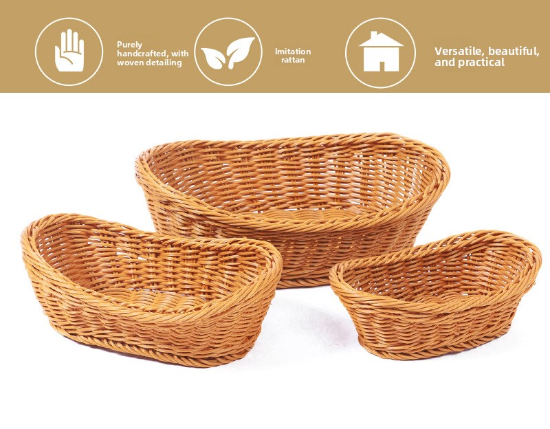 Imitation Rattan Fruit Storage Basket