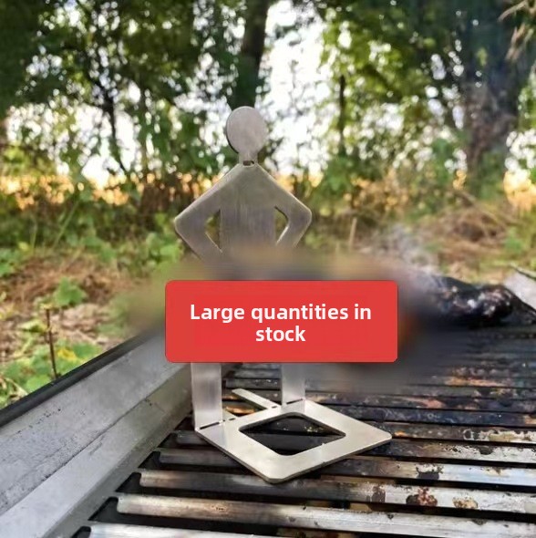 Stainless Steel BBQ Sausage Holder Outdoor Human-Shaped Barbecue Rack