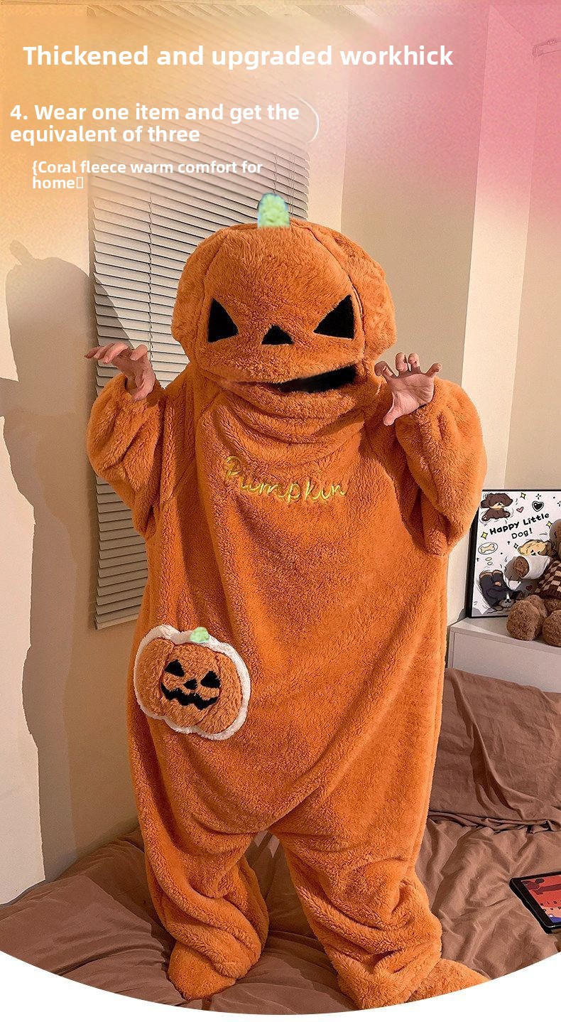 Women's Cartoon Coral Fleece Onesie – Zip-Front Pajamas — QIUOLA | qiuola.com