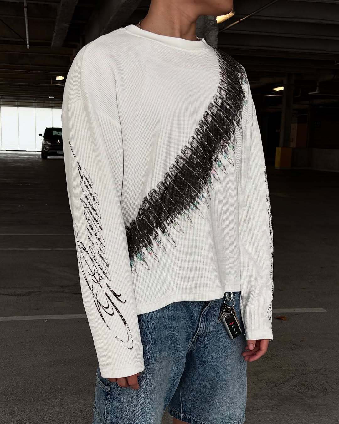 Y2K Bullet Letter Print Long Sleeve T-Shirt