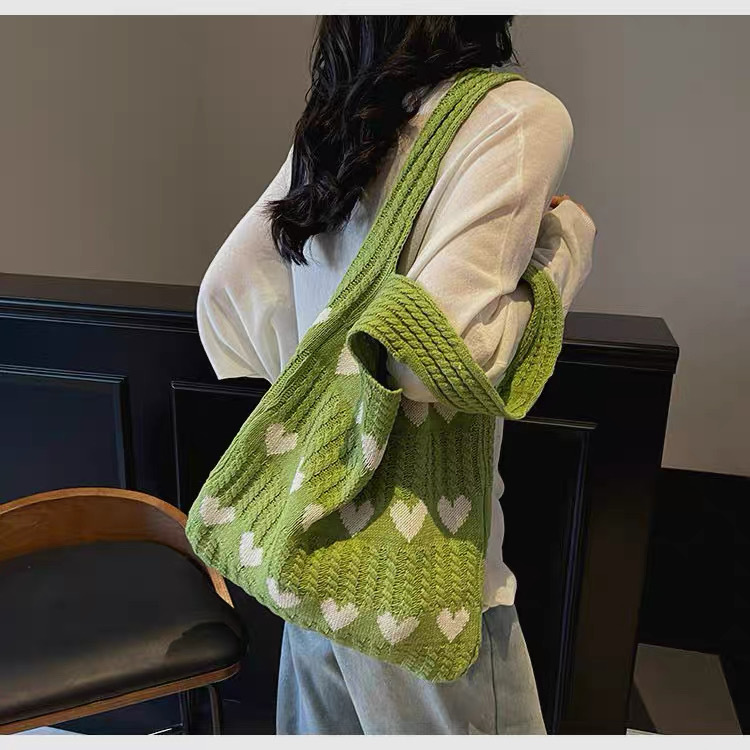 Women's Knitted Shoulder Tote Bag