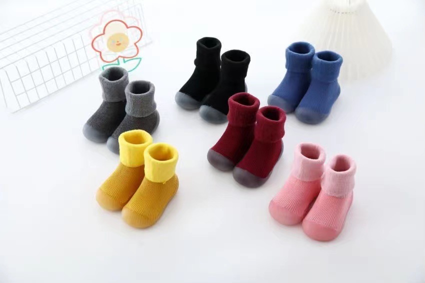 Baby Toddler Shoes Autumn Winter Velvet Soft Sole Non-slip Cotton Socks