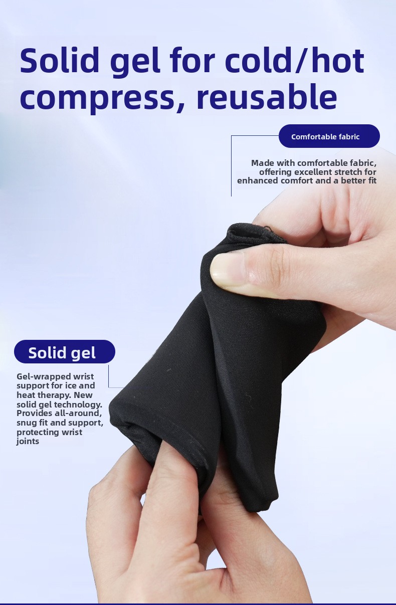 Dual Therapy Reusable Gel Wrist Support for Sports Injury and Joint Pain Relief