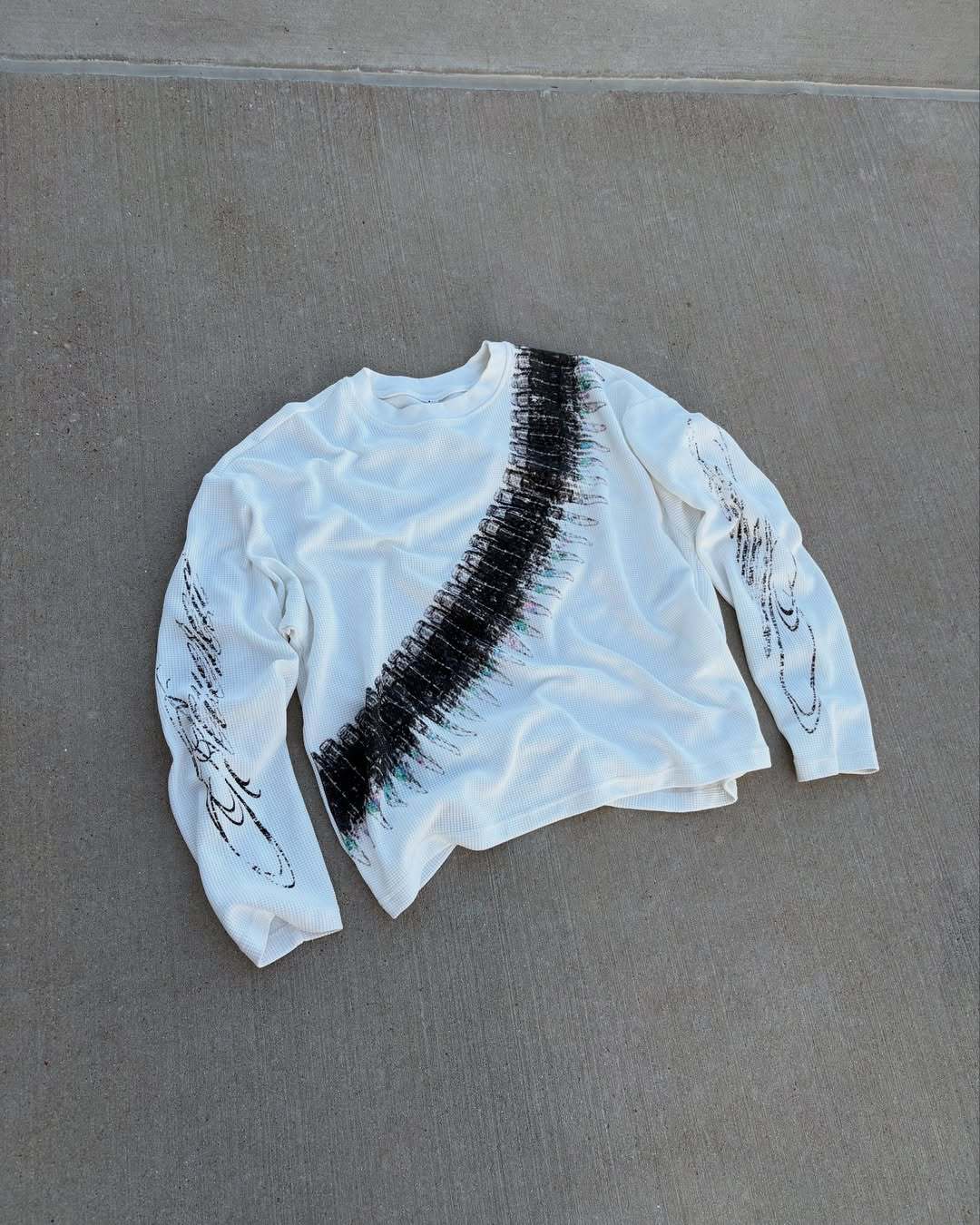 Y2K Bullet Letter Print Long Sleeve T-Shirt