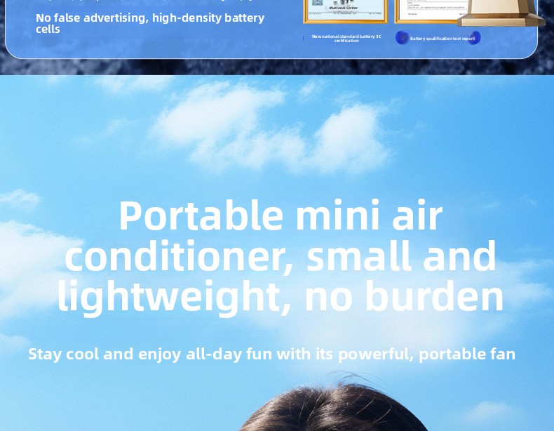 Handheld USB Portable Mini Air Conditioner Fan