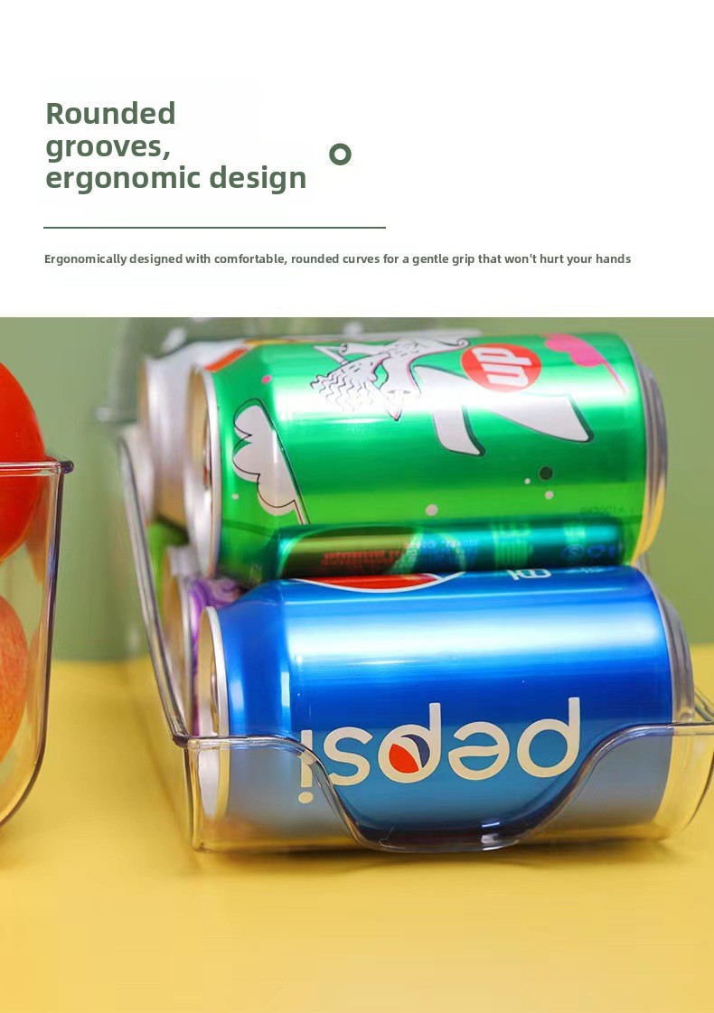 Refrigerator storage box for household use, transparent in color