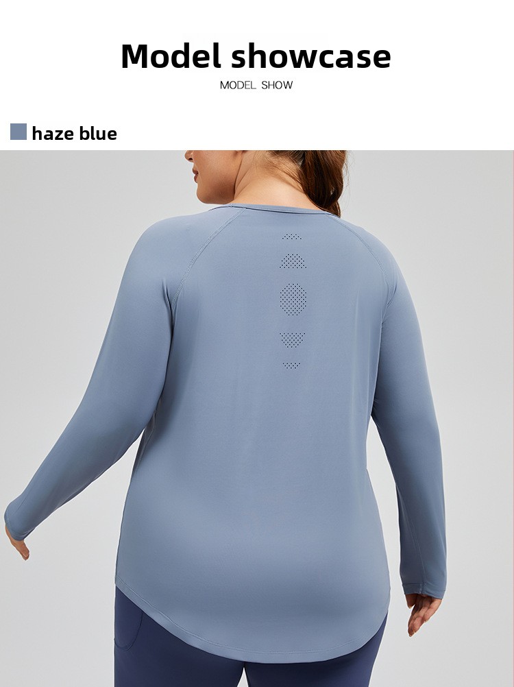 Loose Mesh Yoga Cover-Up Long Sleeve Top