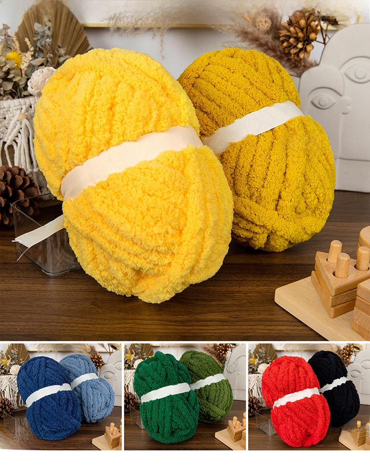 Thick Woolen Ribbon Yarn for Hand Knitting