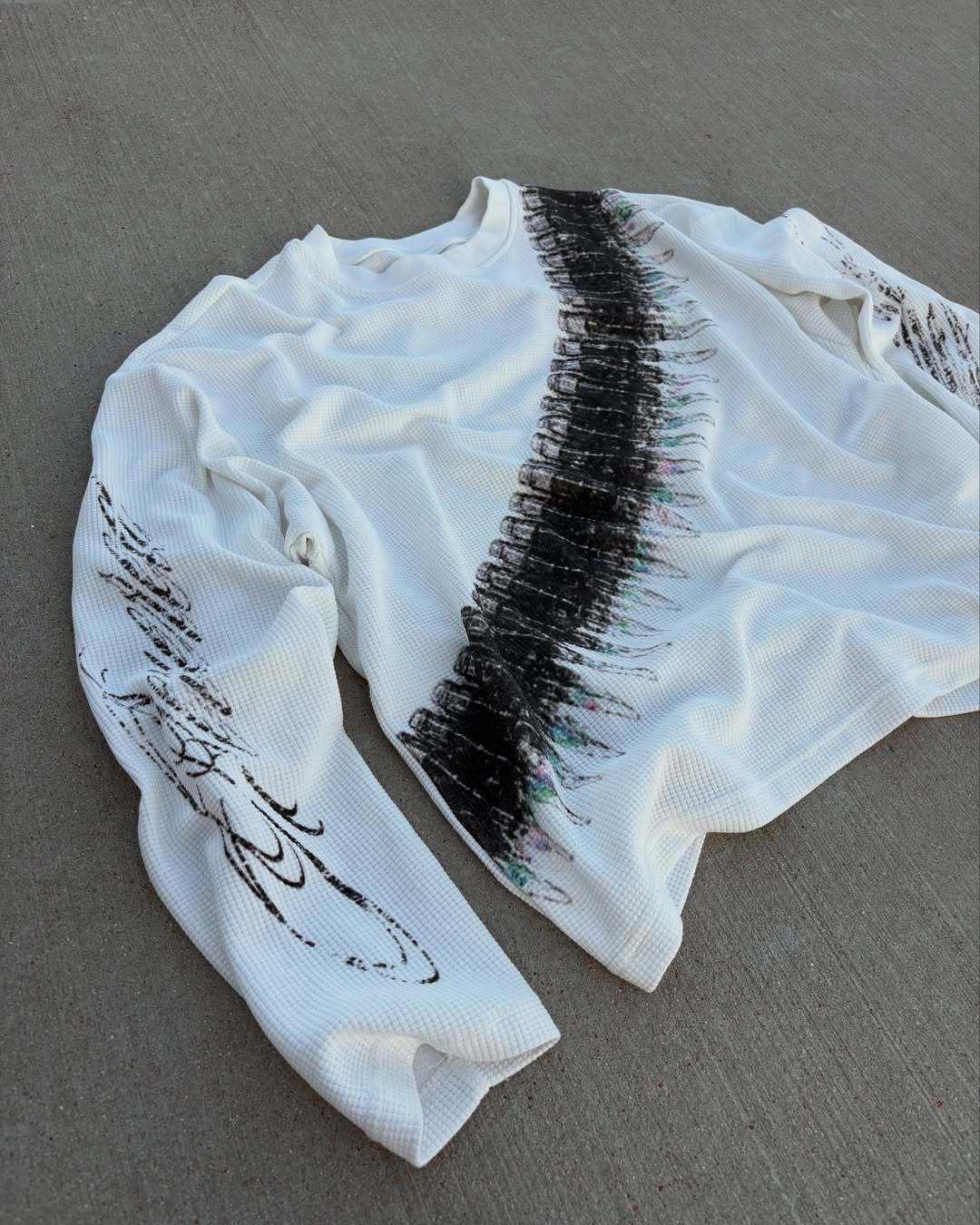 Y2K Bullet Letter Print Long Sleeve T-Shirt