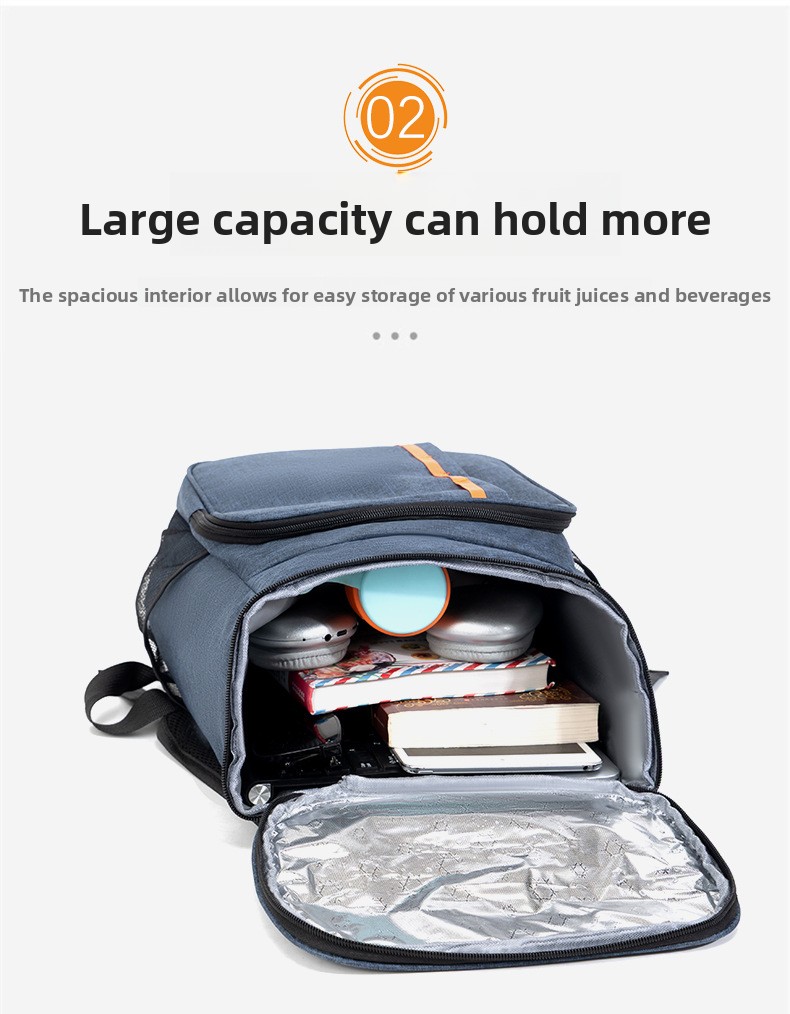 Double-Shoulder Thermal Insulation Travel Backpack