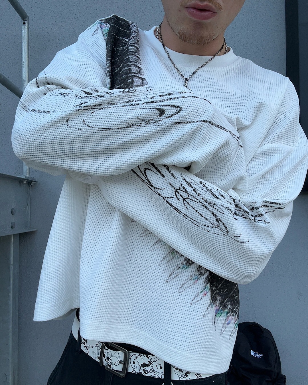 Y2K Bullet Letter Print Long Sleeve T-Shirt