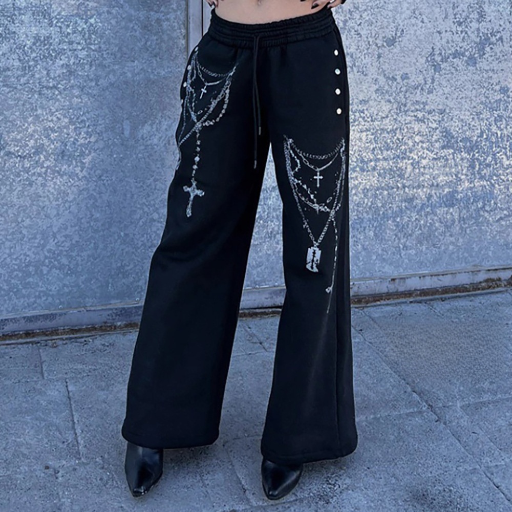 Printed Zipper Hoodie and Sweatpants Set