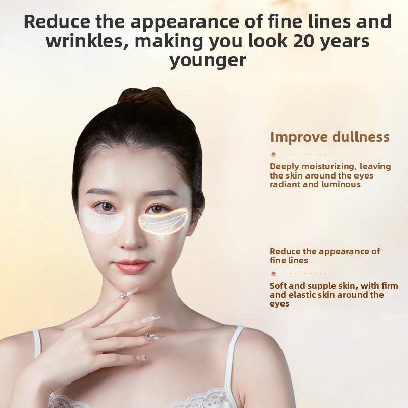 Hydrogel eye patch desalinization of fine lines around the eyes