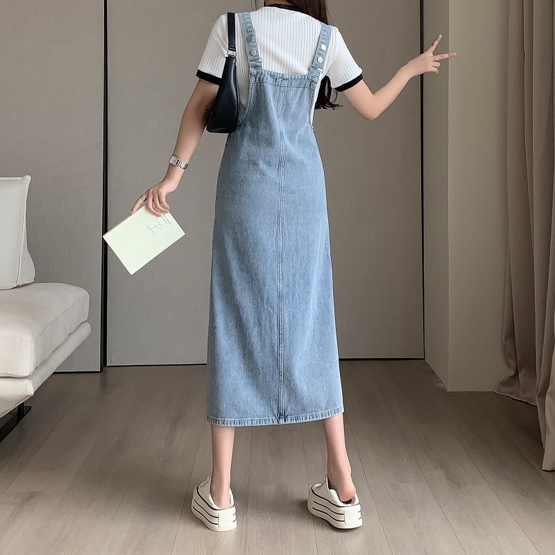 Women's Denim Suspender Dress