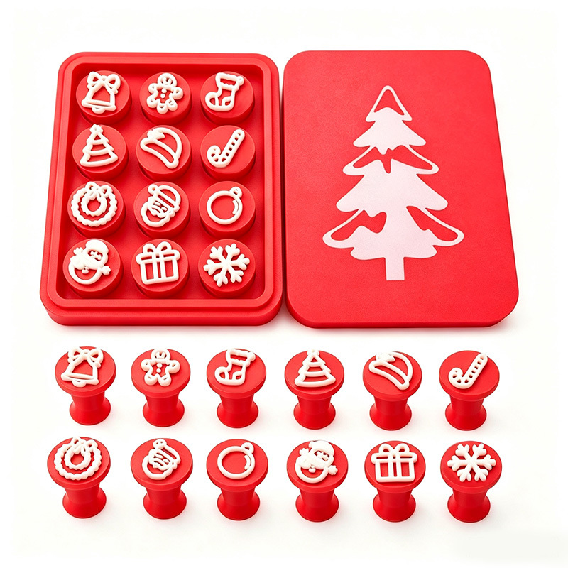 Christmas-themed soft rubber stamp