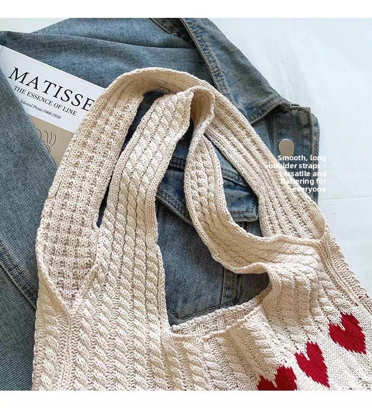 Women's Knitted Shoulder Tote Bag