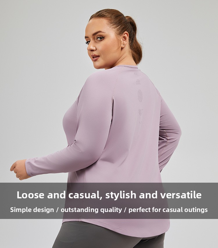 Loose Mesh Yoga Cover-Up Long Sleeve Top