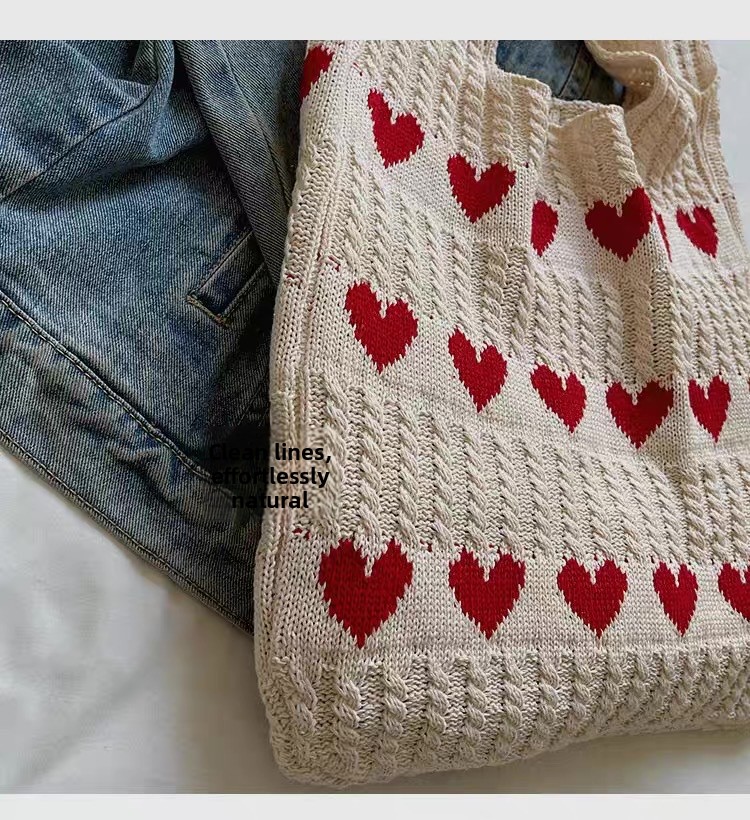 Women's Knitted Shoulder Tote Bag