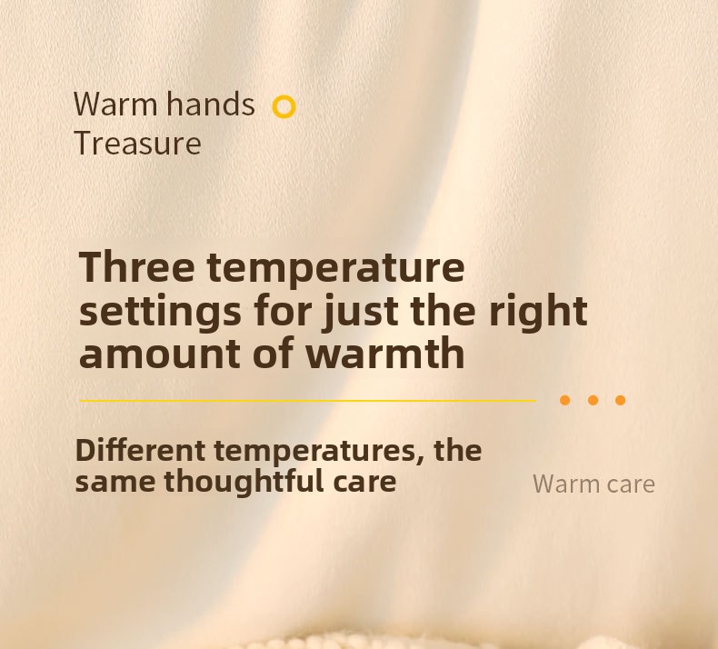 Portable Plush USB Hand Warmer with Digital Display