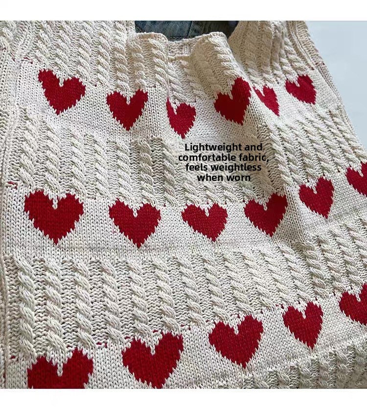 Women's Knitted Shoulder Tote Bag