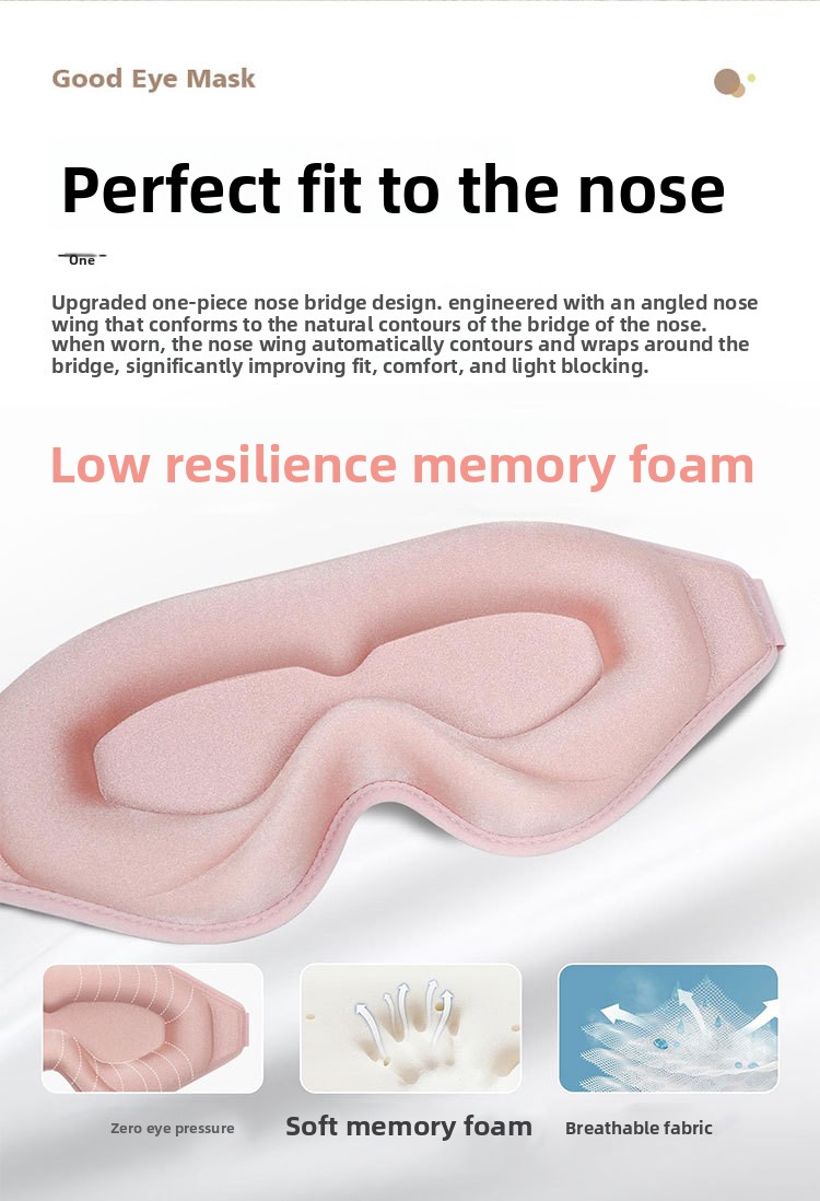 3D Contoured Memory Foam Sleep Eye Mask
