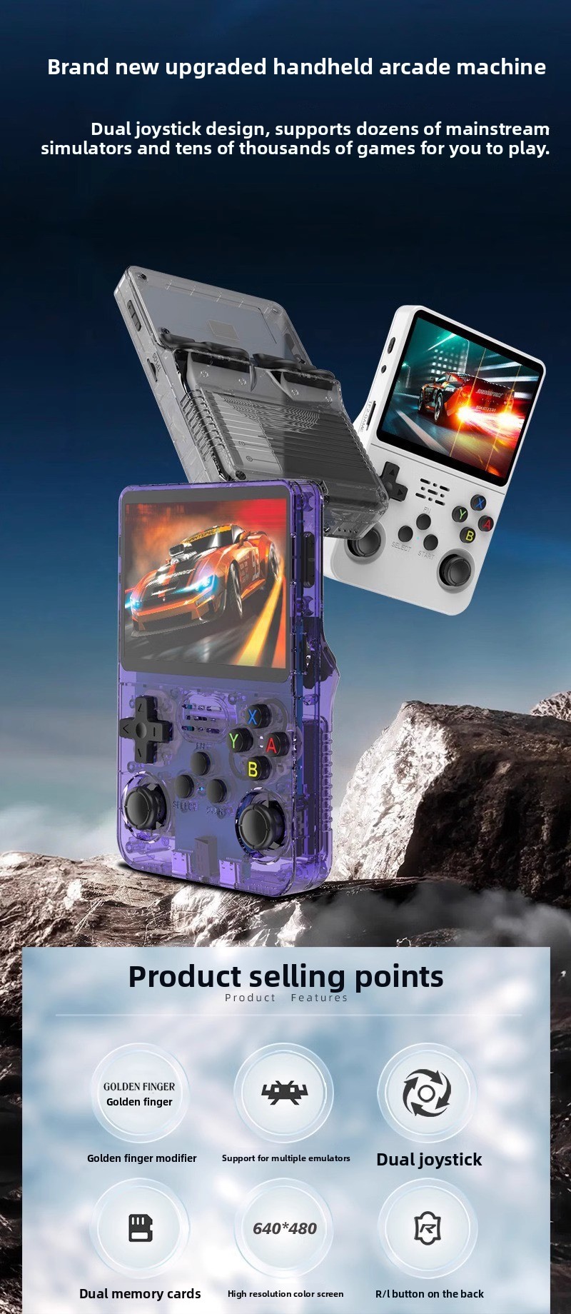 R36S Retro Handheld Game Console with Dual Joysticks — QIUOLA | qiuola.com