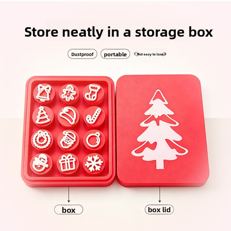 Christmas-themed soft rubber stamp