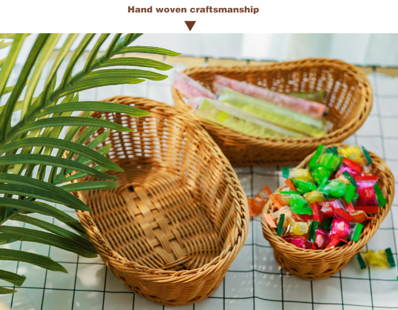 Imitation Rattan Fruit Storage Basket