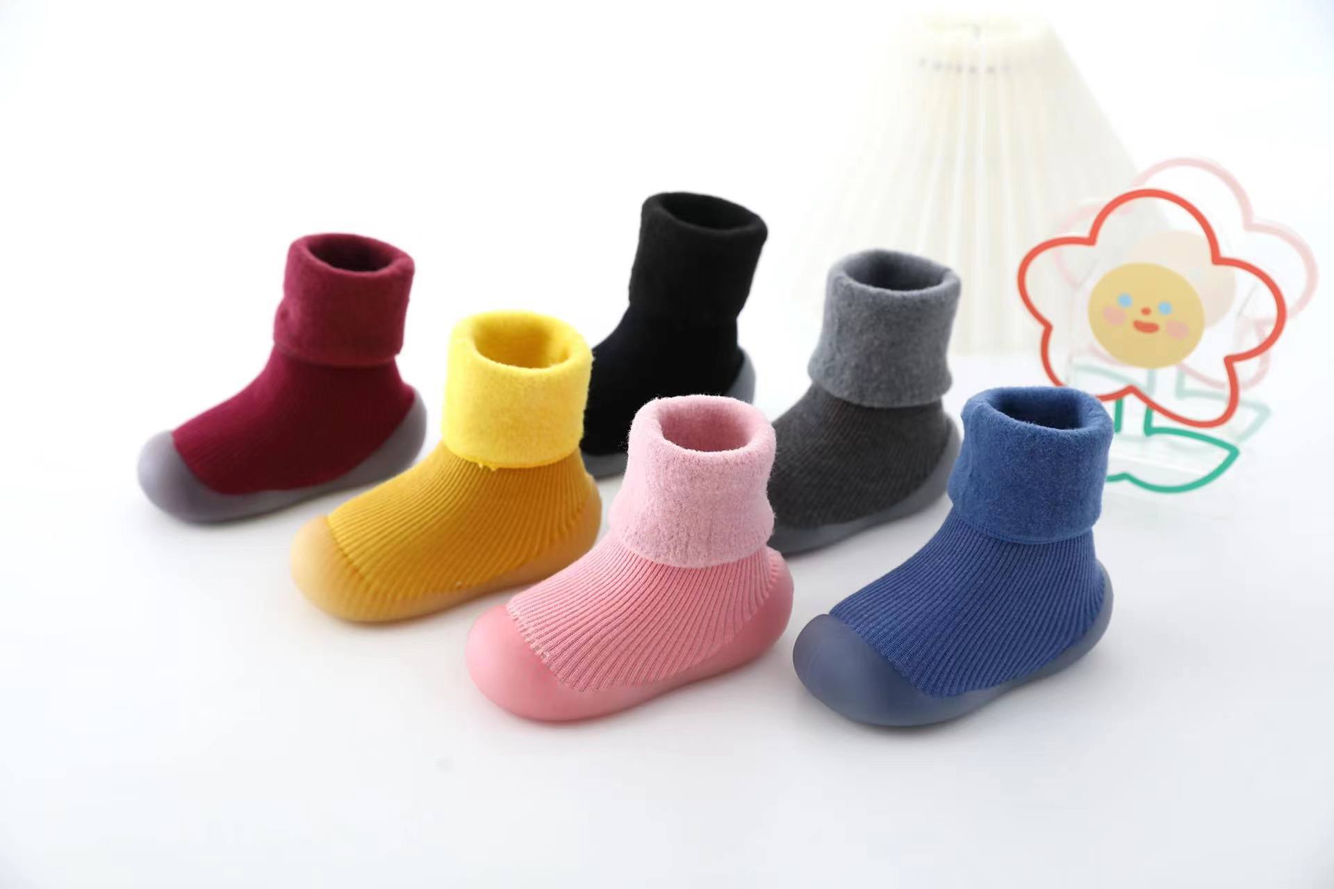 Baby Toddler Shoes Autumn Winter Velvet Soft Sole Non-slip Cotton Socks